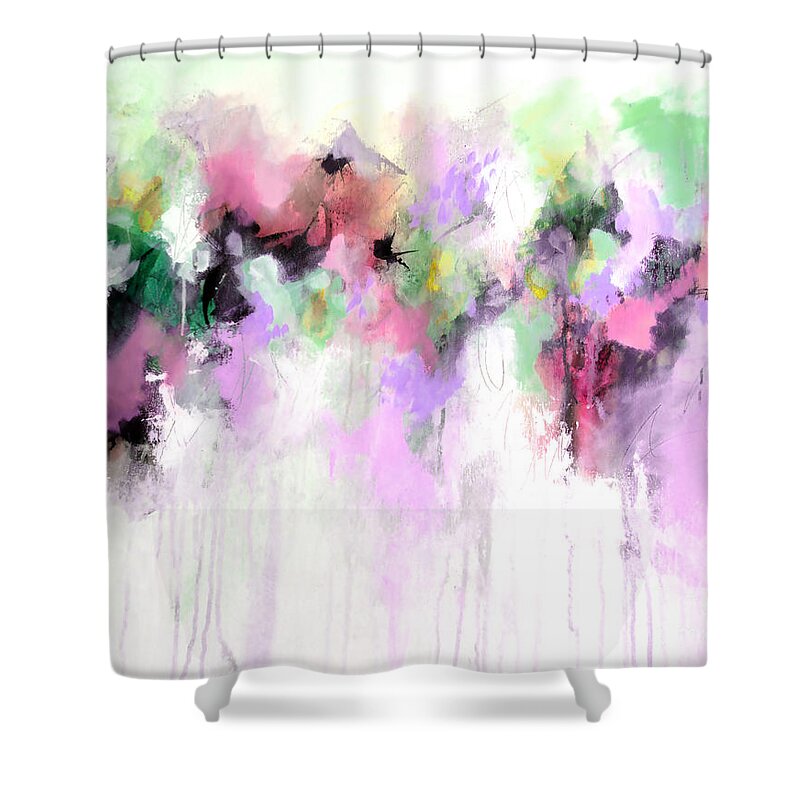 Abstract Painting Shower Curtain featuring the painting Anna by Tracy-Ann Marrison