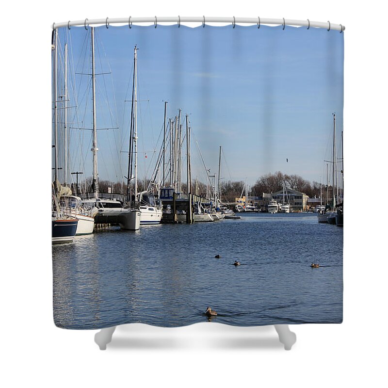 Annapolis Shower Curtain featuring the photograph Annapolis - Harbor View by Ronald Reid