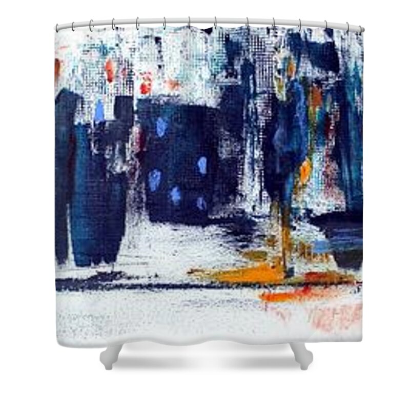 Prints Shower Curtain featuring the painting Another Day In New York City by Jack Diamond