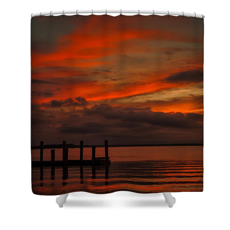 Fine Art Prints Shower Curtain featuring the photograph Another Day Is Done by Dave Bosse
