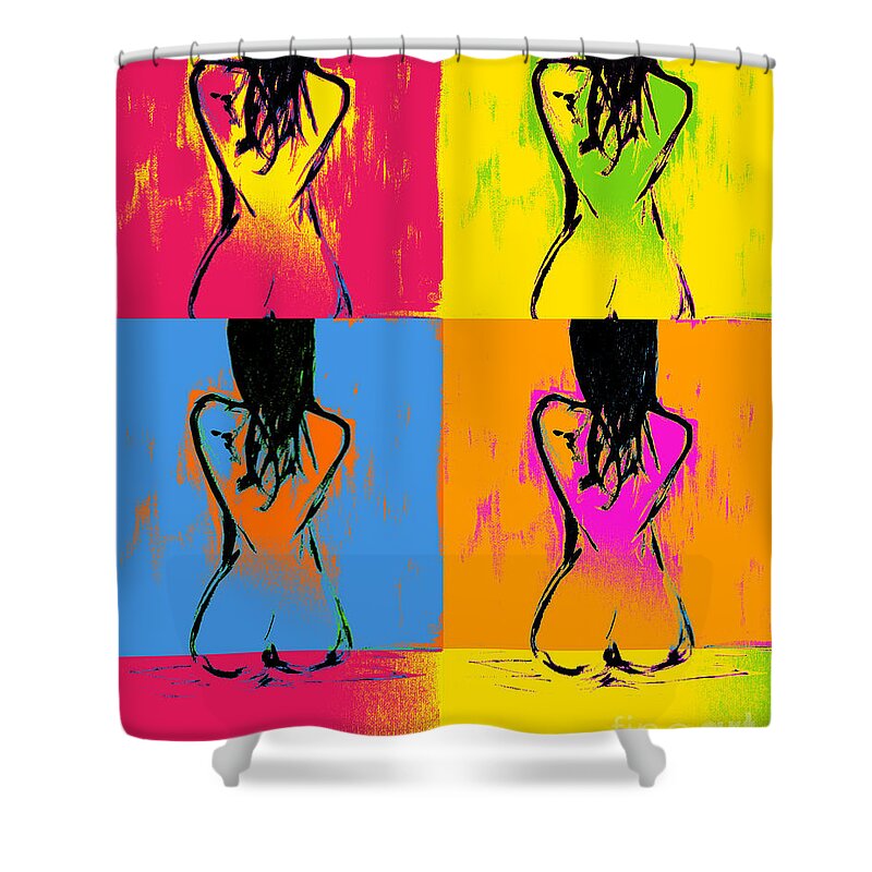 Female Shower Curtain featuring the painting Another nude by Julie Lueders 