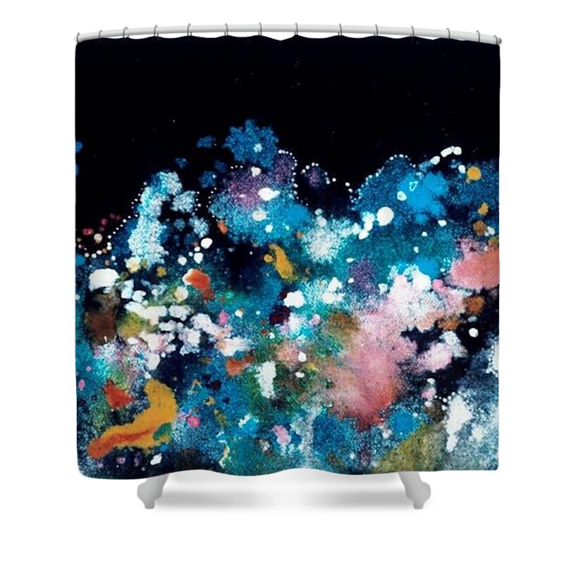 Spiritual Shower Curtain featuring the painting Antares Alpha by Lee Pantas