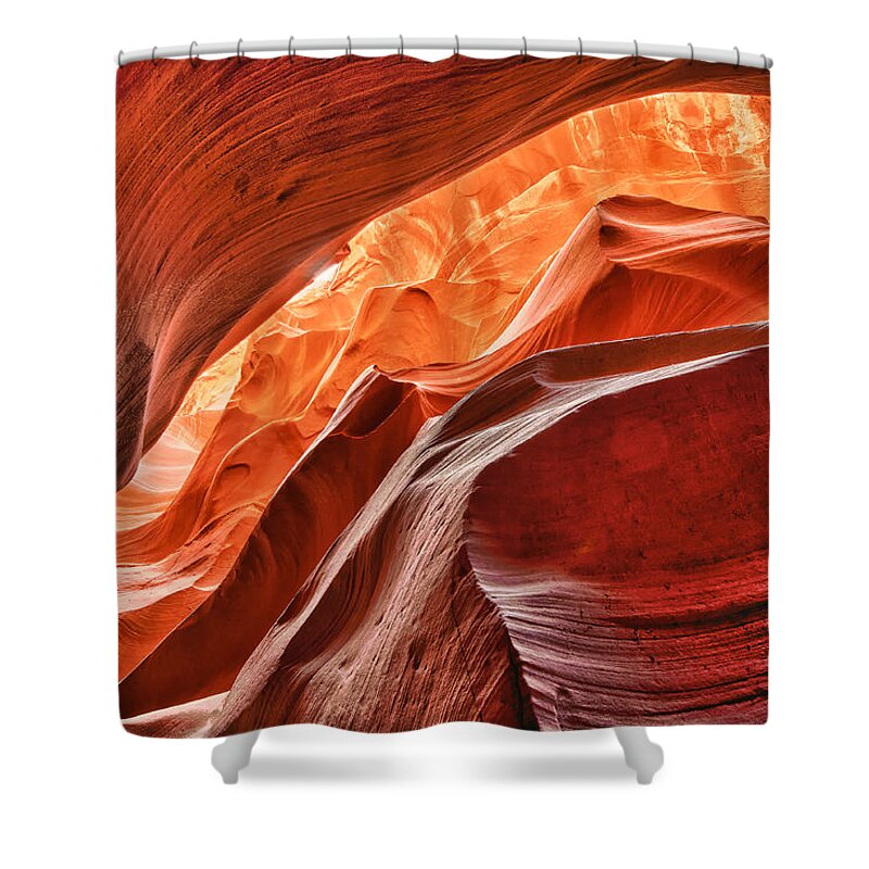 Antelope Shower Curtain featuring the photograph Antelope Canyon I by Andreas Freund