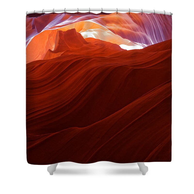 Antelope Canyon Shower Curtain featuring the photograph Antelope View by Jonathan Davison