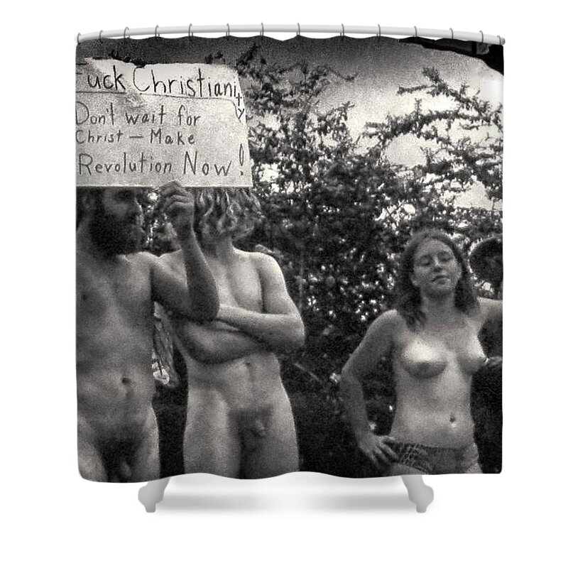 War Shower Curtain featuring the photograph Moderate Anti Vietnam War Demos...