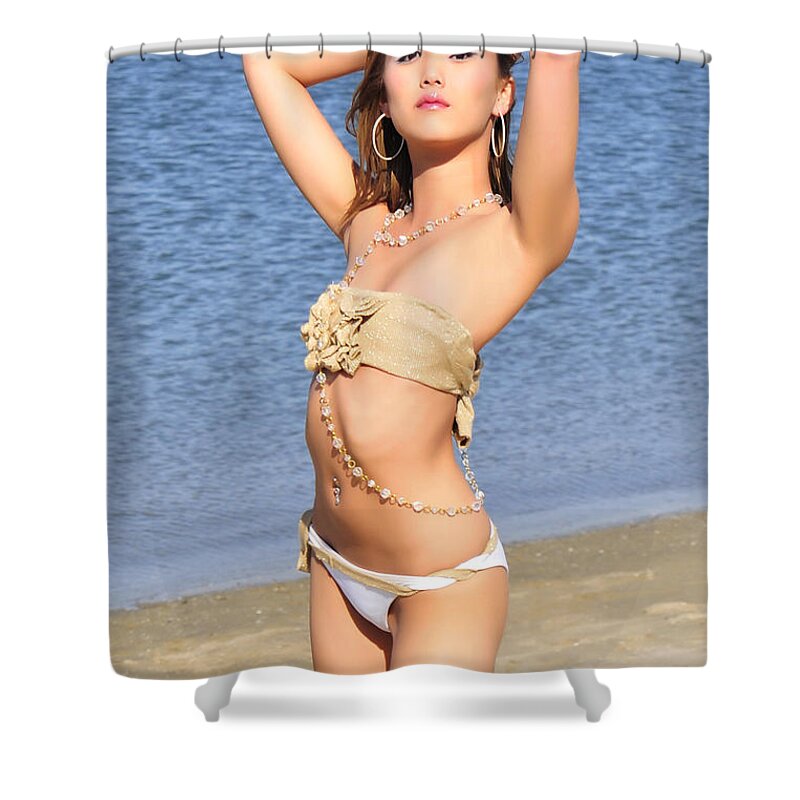 Glamour Photographs Shower Curtain featuring the photograph Anticipation by Robert WK Clark