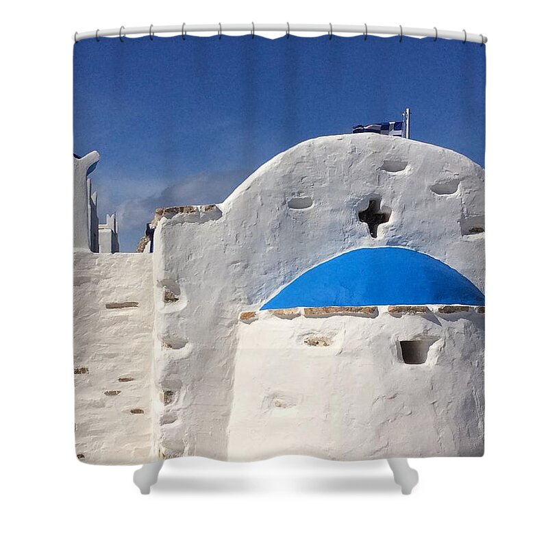 Colette Shower Curtain featuring the photograph AntiParos Island Greece by Colette V Hera Guggenheim