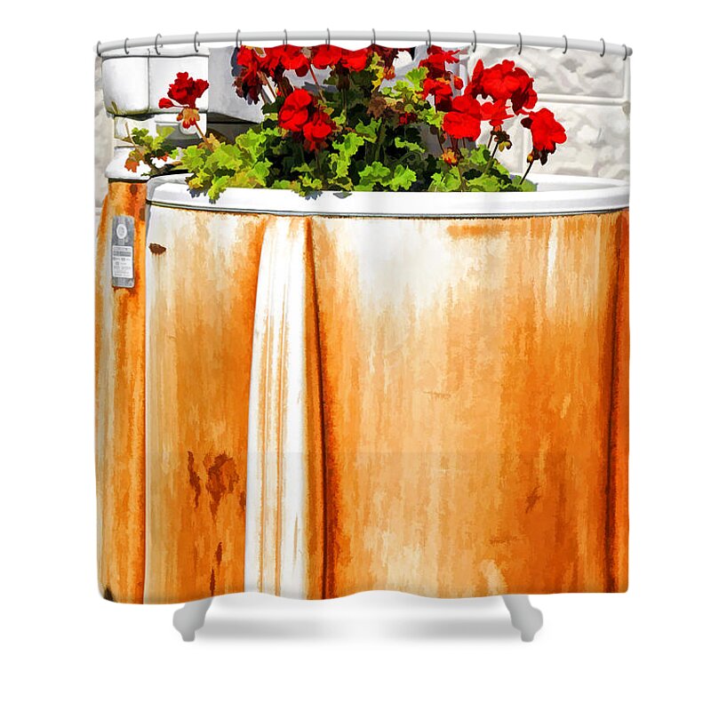 Washing Shower Curtain featuring the photograph Antique Speed Queen Washing Machine by Kathleen K Parker