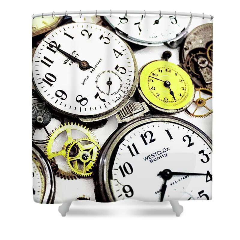 Anybody Really Know What Time It Is Shower Curtain featuring the photograph Anybody Really Know What Time it Is by Pat Cook