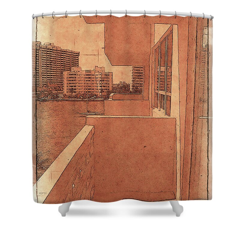 Florida Shower Curtain featuring the photograph Apartment Balcony by Phil Perkins