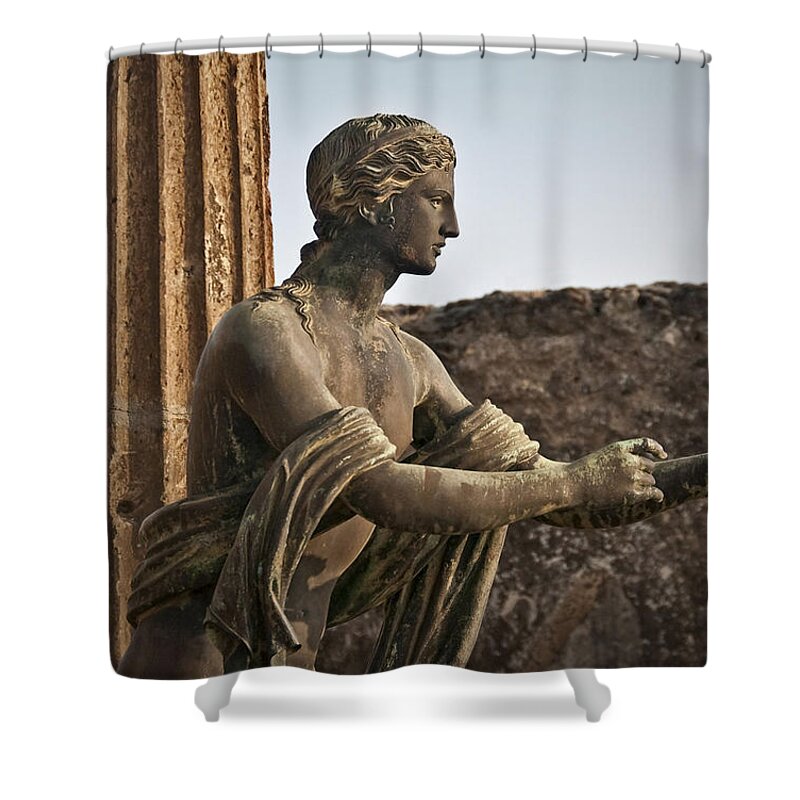 Apollo Shower Curtain featuring the photograph Apollo in Pompeii by Steven Sparks