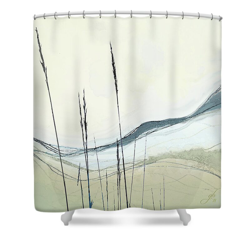 Abstract Shower Curtain featuring the digital art Appalachian Spring by Gina Harrison