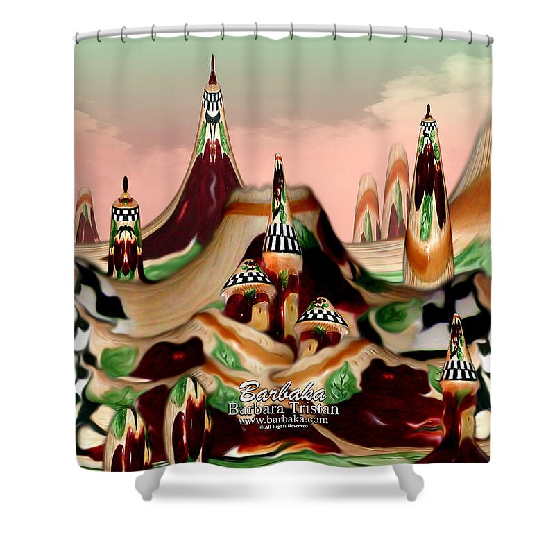 Original Shower Curtain featuring the photograph Apple Land Countryside by Barbara Tristan