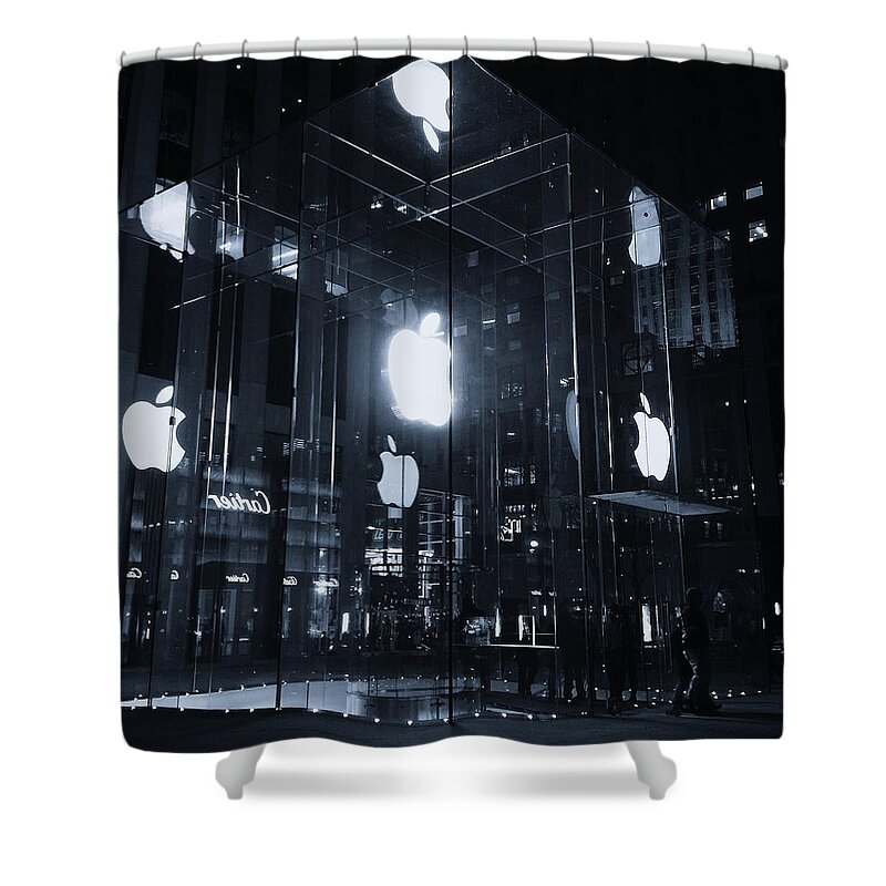 Architecture Shower Curtain featuring the photograph Apple Store, Fifth Avenue by Sophie Jung