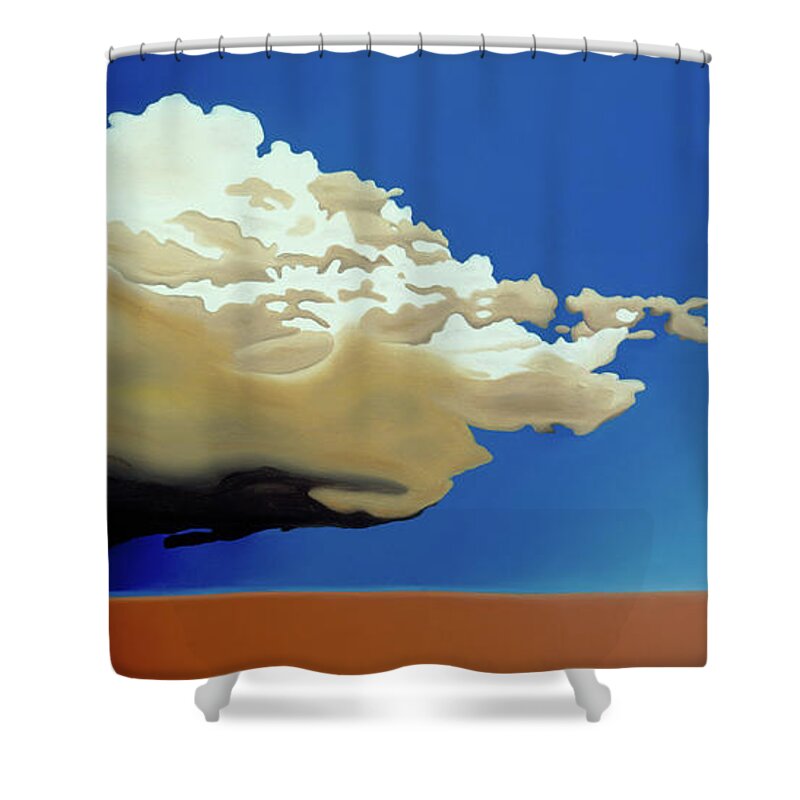  Shower Curtain featuring the painting Approaching Storm by Paxton Mobley