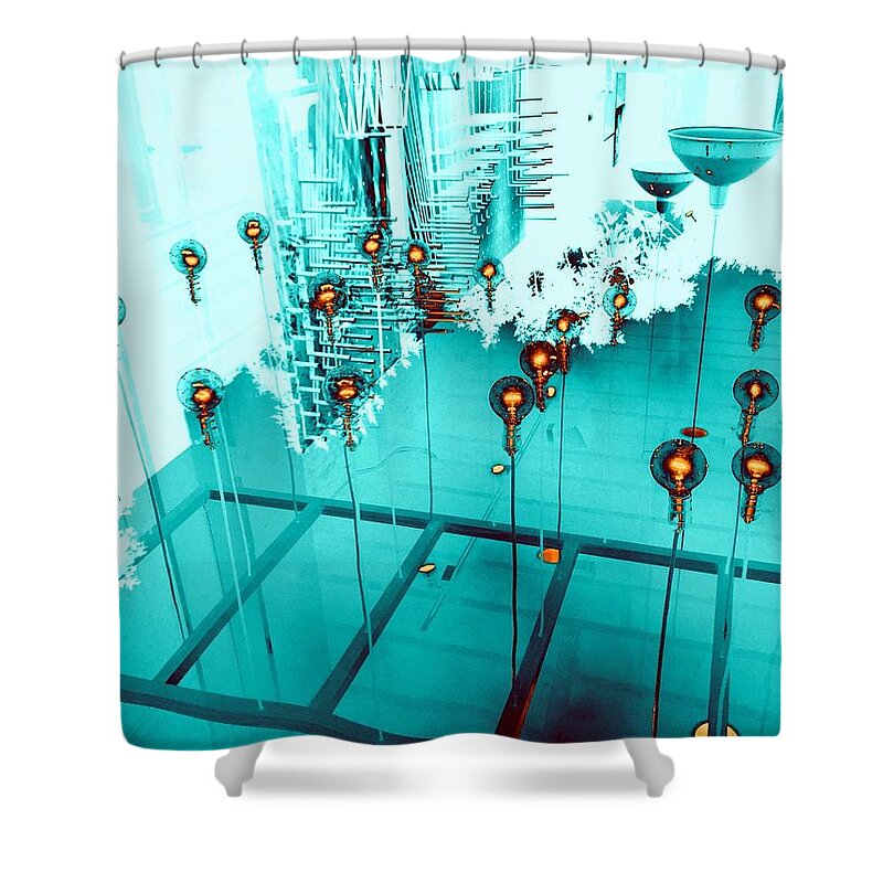 500 Views Shower Curtain featuring the photograph Aqua Reflections by Jenny Revitz Soper