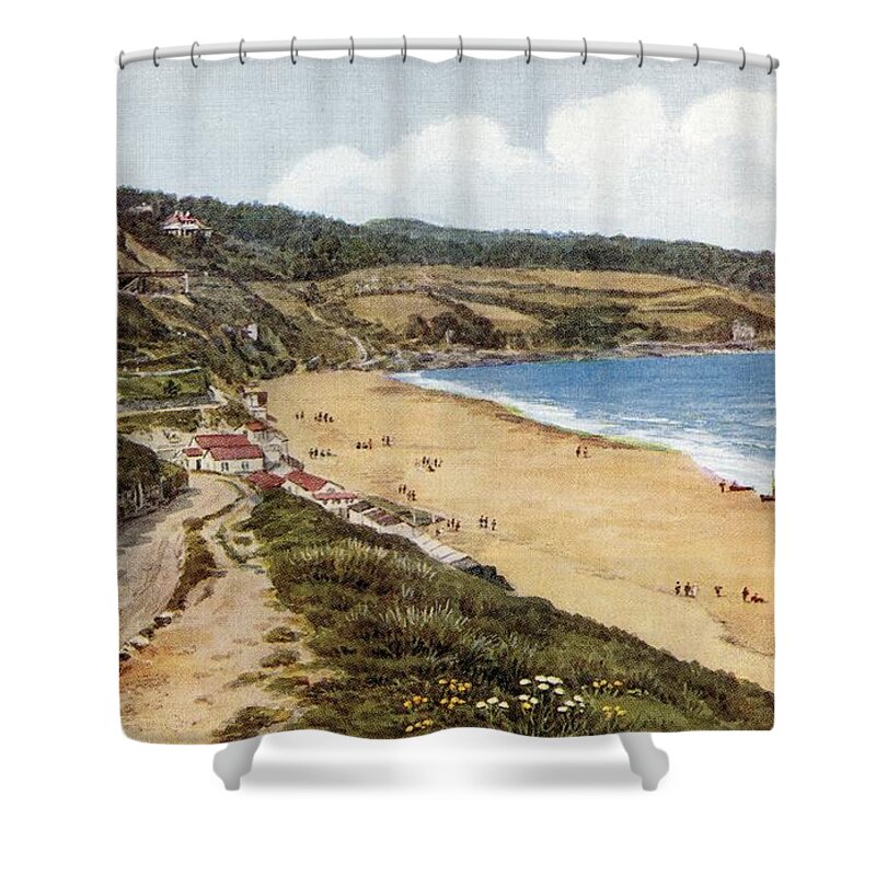 Saint Ives Shower Curtain featuring the painting Aquarelle St Ives Cornwall Carbis Bay by Heidi De Leeuw