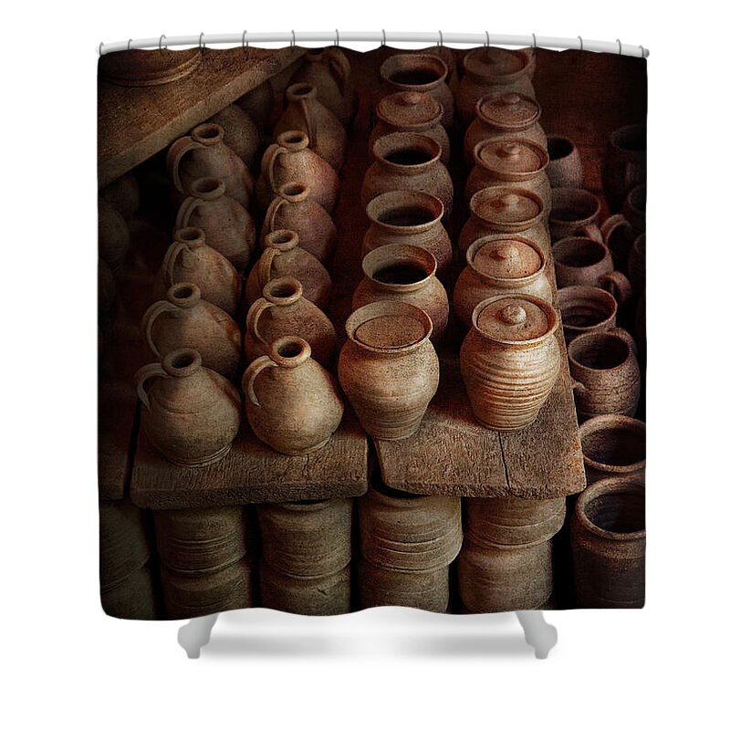 Hdr Shower Curtain featuring the photograph Archaeologist - Pottery - Today's dig was amazing by Mike Savad