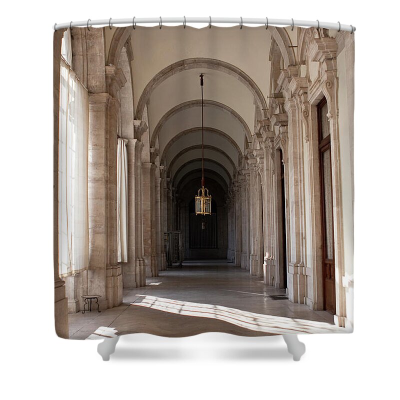 Madrid Shower Curtain featuring the photograph Arched and Elegant - MADRID by Lorraine Devon Wilke