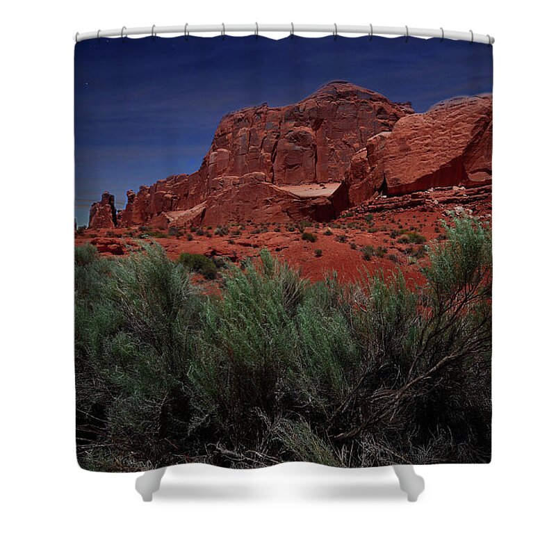 Arches Shower Curtain featuring the photograph Arches Scene 3 by Renee Hardison