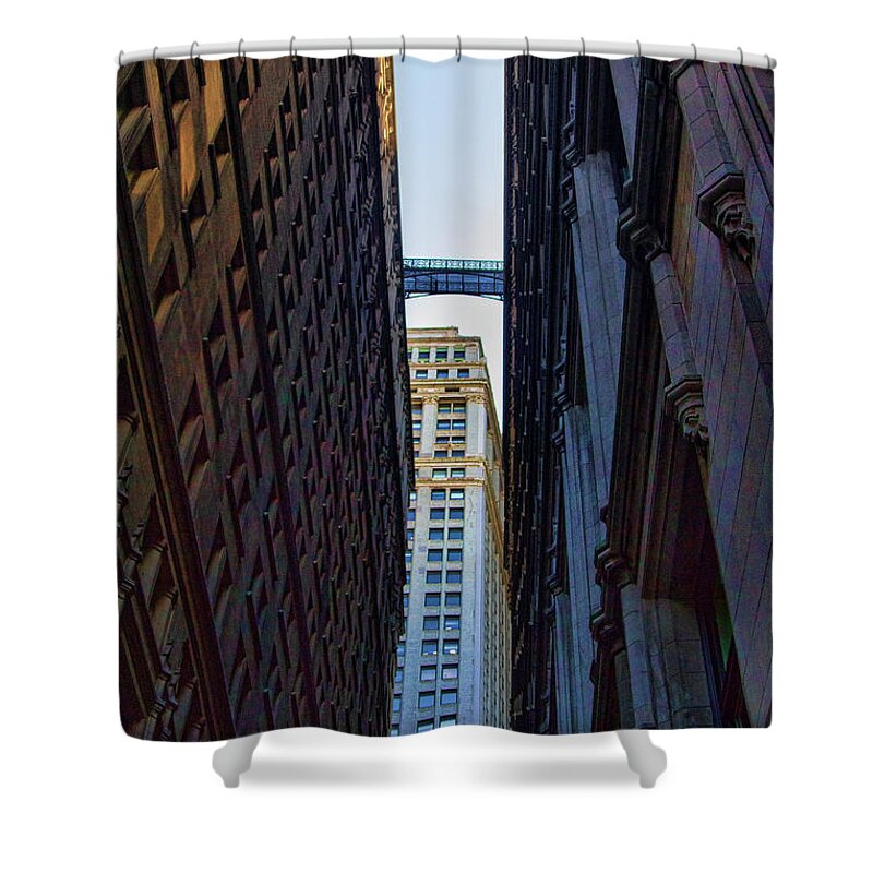 New York Shower Curtain featuring the photograph Architecture New York City The Crossing by Chuck Kuhn