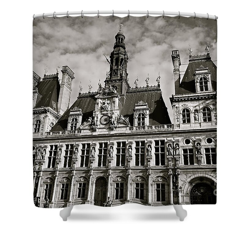 France Shower Curtain featuring the photograph Aristocracy Black and White by Michael Cinnamond