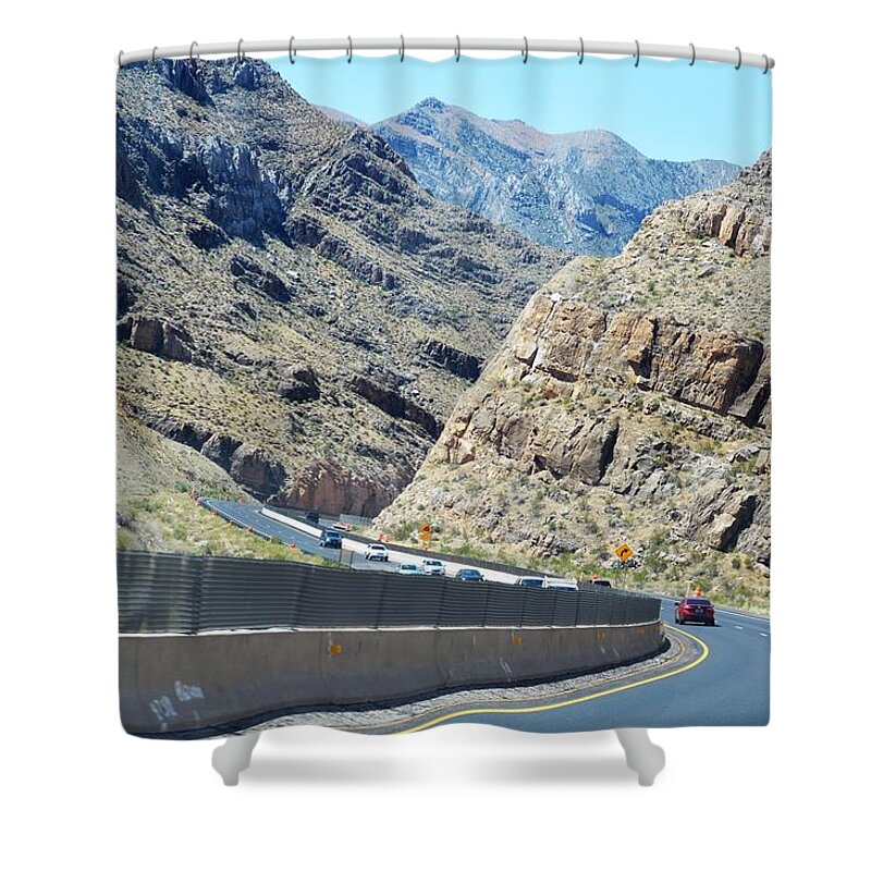 Highway Shower Curtain featuring the photograph Arizona 2016 by Michelle Hoffmann