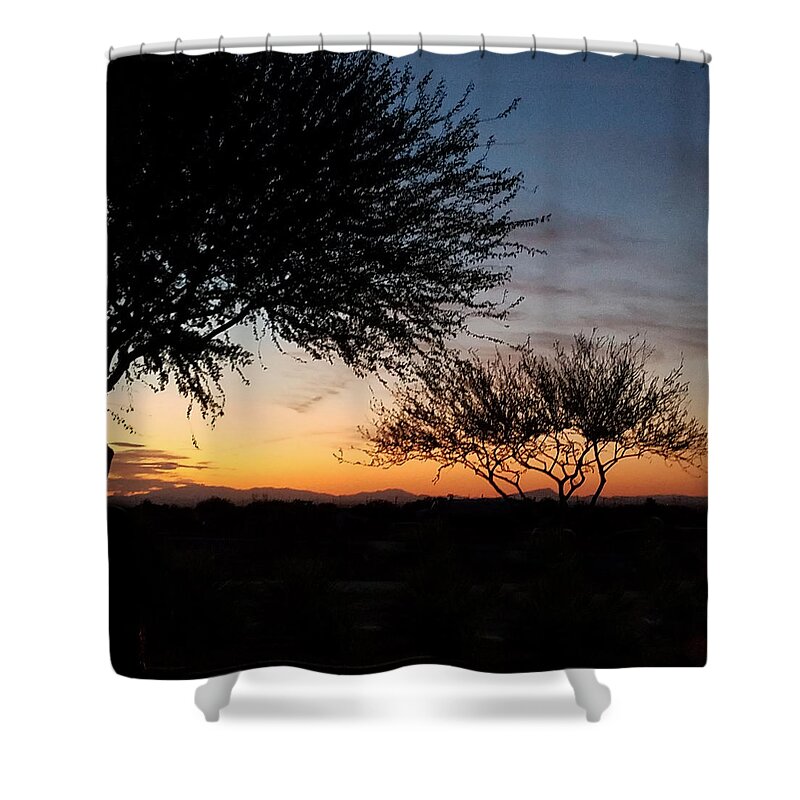 Arizona Shower Curtain featuring the photograph Arizona Sunset by Vic Ritchey
