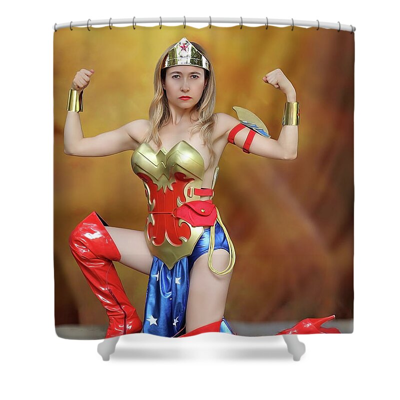 Wonder Woman Shower Curtain featuring the photograph Arm OF A Wonder Girl by Jon Volden