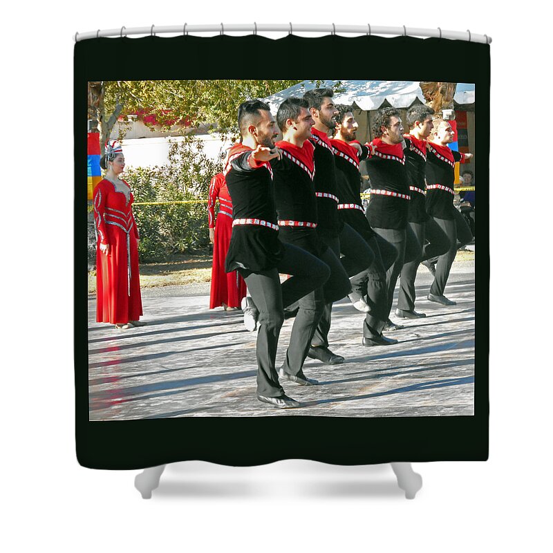 Armenian Shower Curtain featuring the photograph Armenian Dancers 13 by Ron Kandt