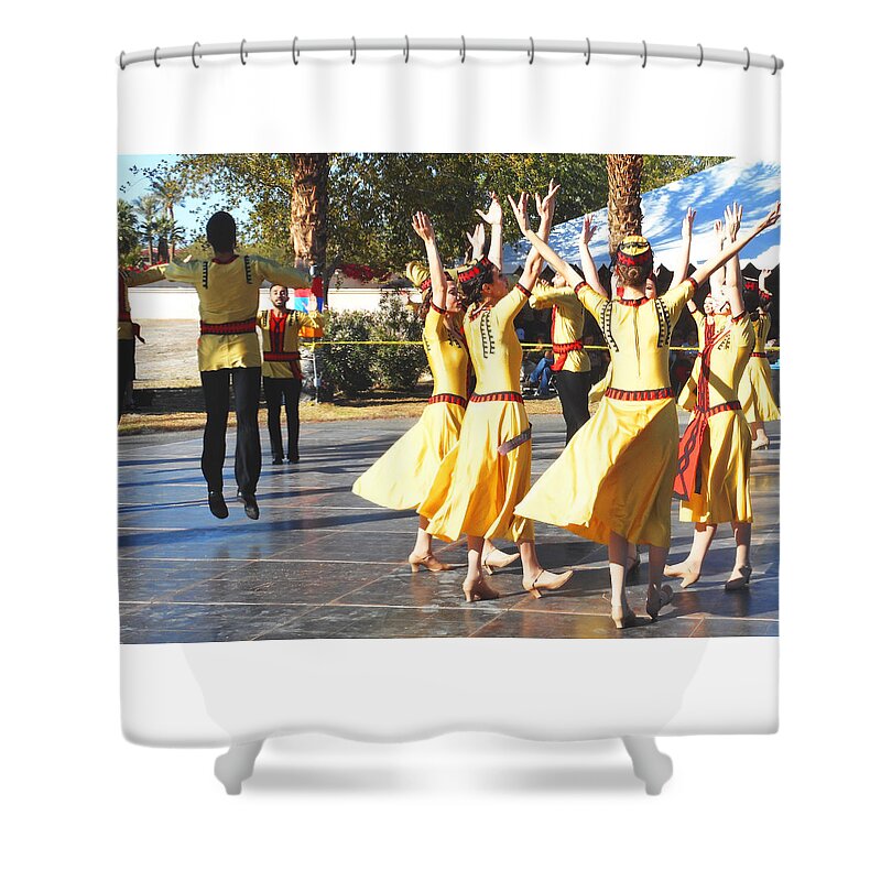 Armenian Shower Curtain featuring the photograph Armenian Dancers 4 by Ron Kandt