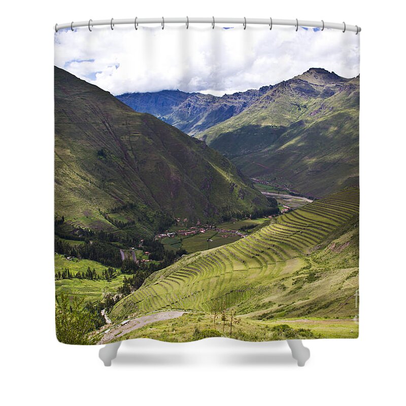 Andes Mountains Shower Curtain featuring the photograph Around the Bend by Kathy McClure
