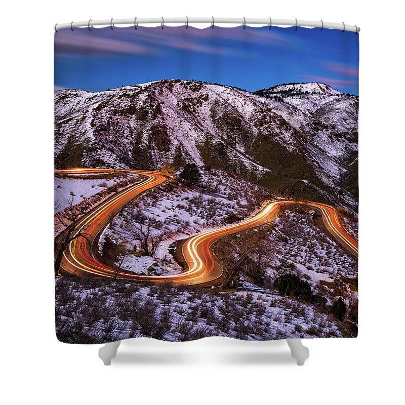 Lookout Mountain Shower Curtain featuring the photograph Around the Bends by Darren White