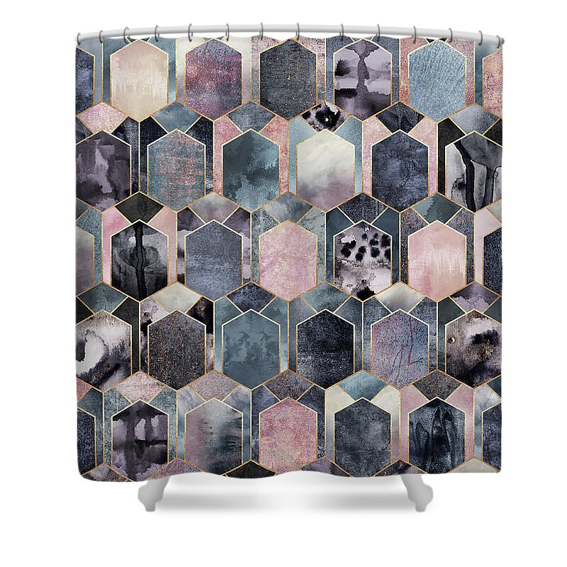 Graphic Shower Curtain featuring the digital art Art Deco Dream 1 by Elisabeth Fredriksson