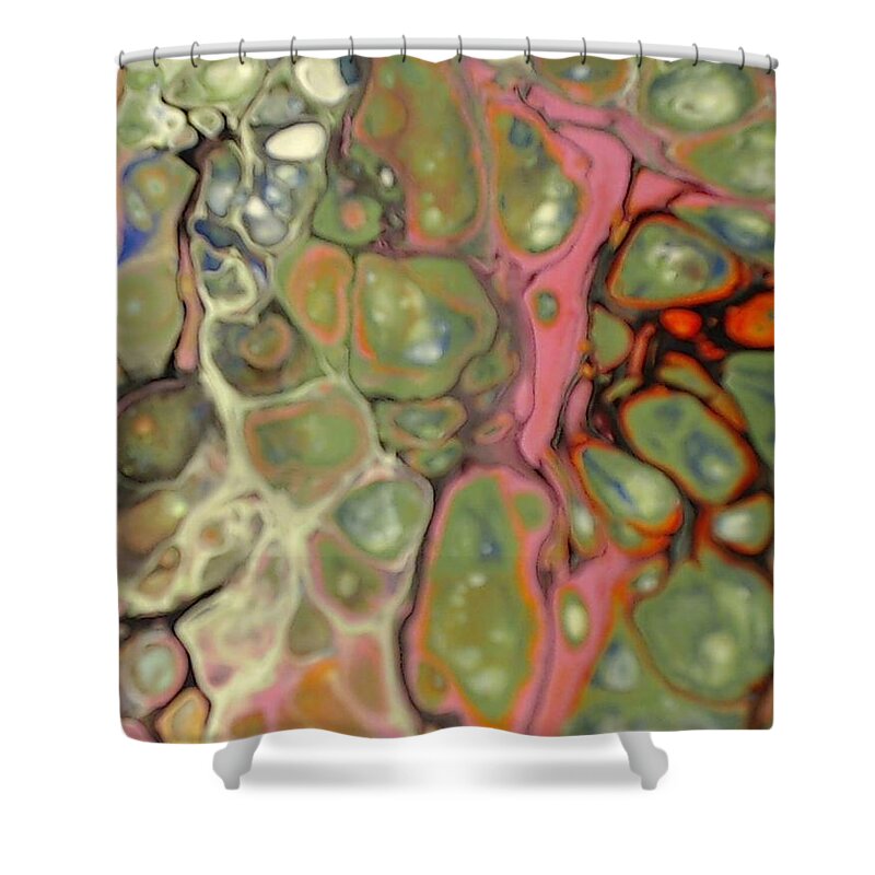 Abstracts Shower Curtain featuring the painting Art ery 2 by C Maria Wall
