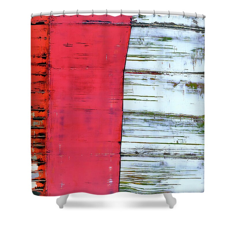 Fine Art Prints Shower Curtain featuring the painting Art Print Abstract 75 by Harry Gruenert