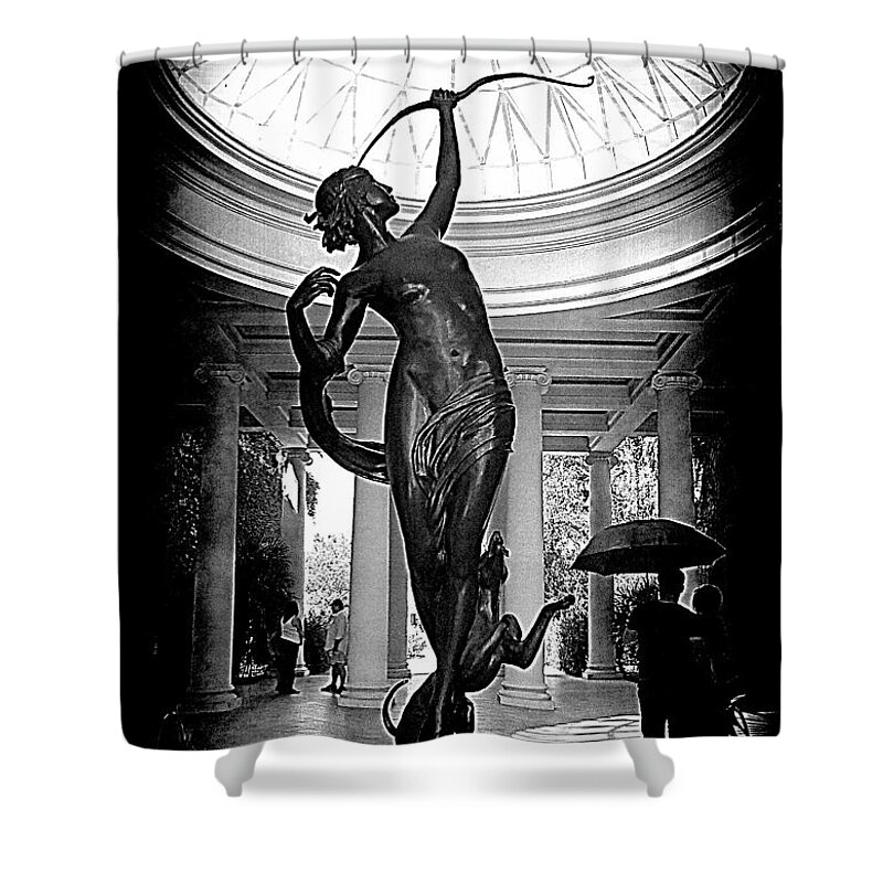 Woman Shower Curtain featuring the photograph Artemis at Huntington Library by Lori Seaman