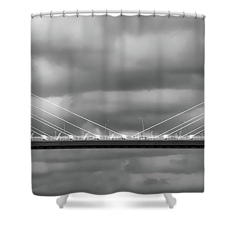 Bridge Shower Curtain featuring the photograph Arthur Ravenel Jr. Bridge III by Robert Mitchell