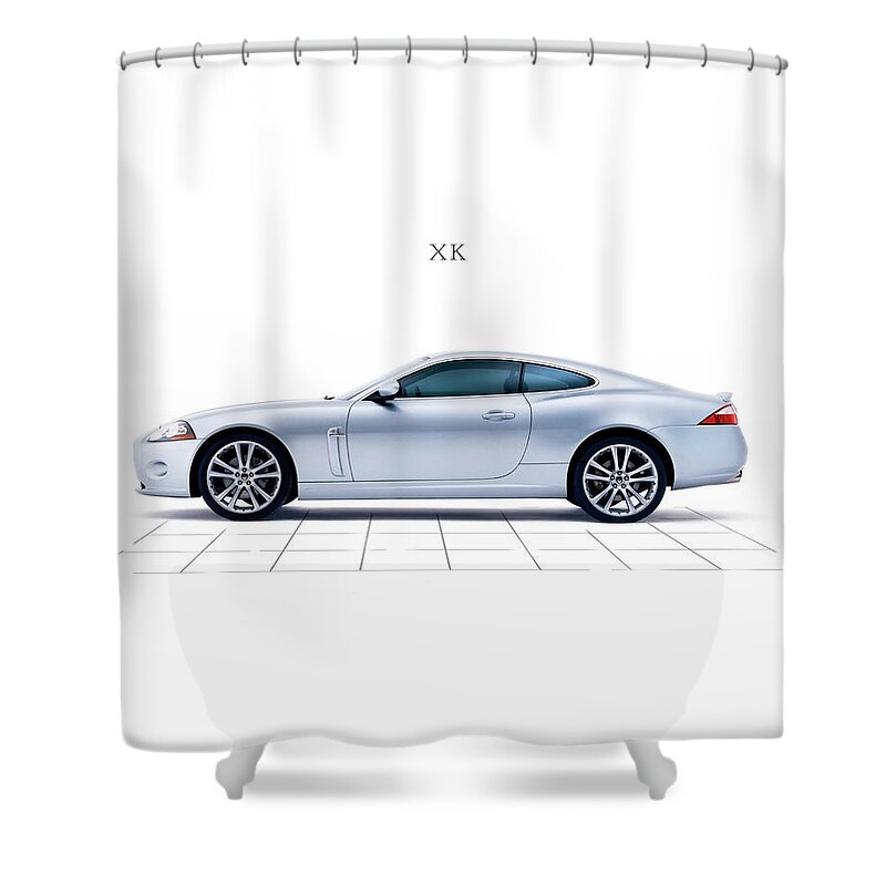 Jaguar Shower Curtain featuring the photograph Jaguar XK by Mark Rogan