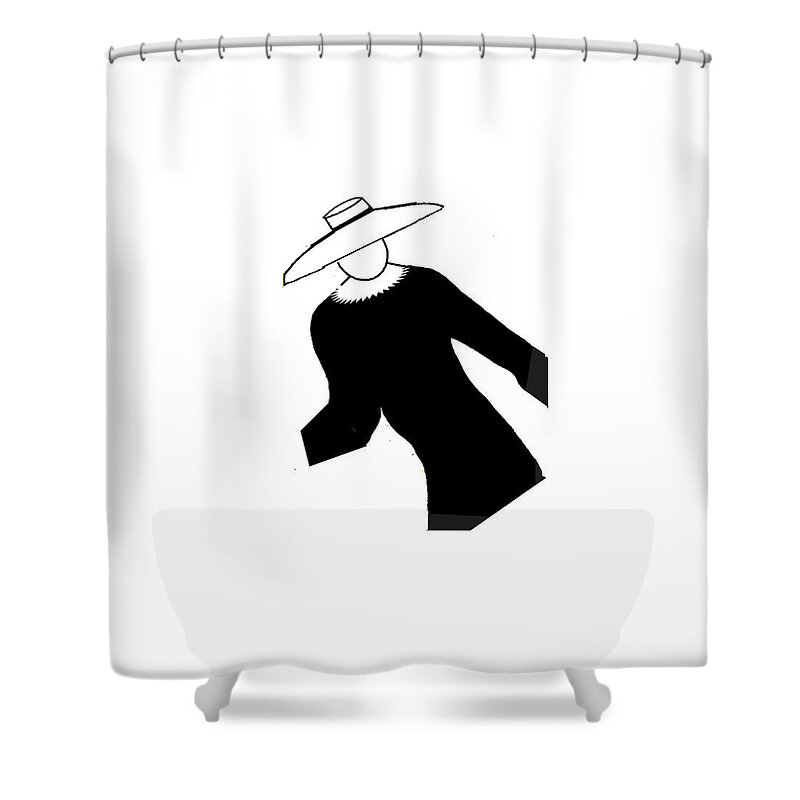 Urban Shower Curtain featuring the mixed media 011 New Fashion Girl by Cheryl Turner