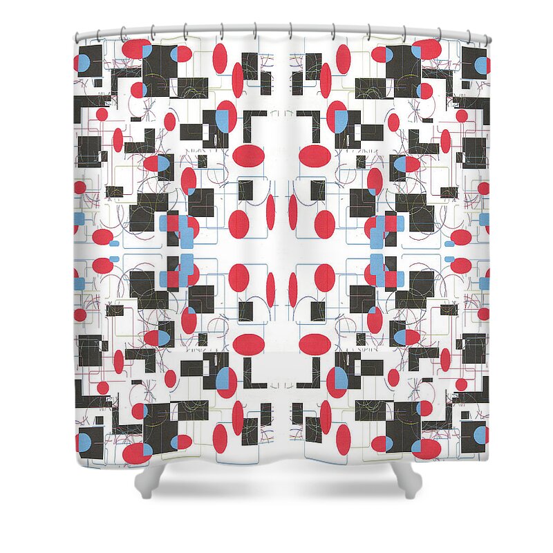 Urban Shower Curtain featuring the digital art 054 Traveling Abstract by Cheryl Turner