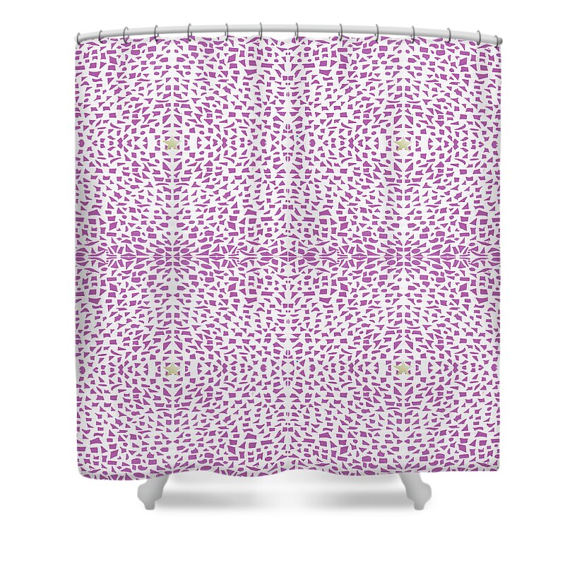 Urban Shower Curtain featuring the digital art 092 A Star In The Middle by Cheryl Turner