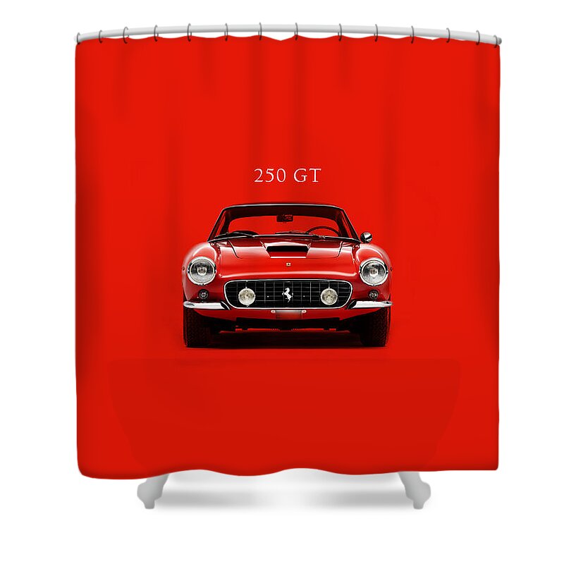 Ferrari Shower Curtain featuring the photograph The Ferrari 250 GT by Mark Rogan