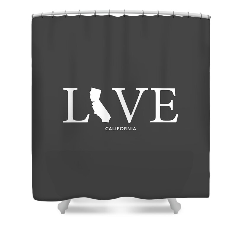 Ca Shower Curtain featuring the mixed media CA Love by Nancy Ingersoll