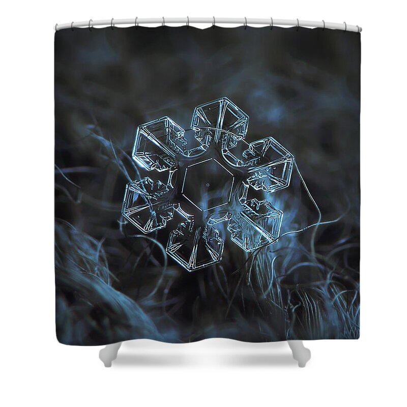Snowflake Shower Curtain featuring the photograph The core, panoramic version by Alexey Kljatov