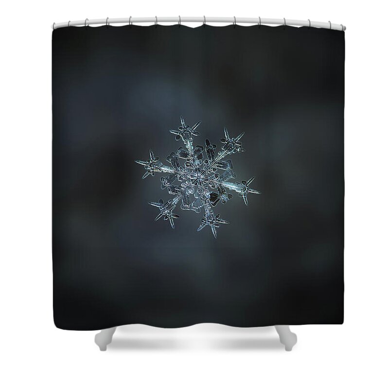 Snowflake Shower Curtain featuring the photograph Snowflake photo - Starlight II by Alexey Kljatov