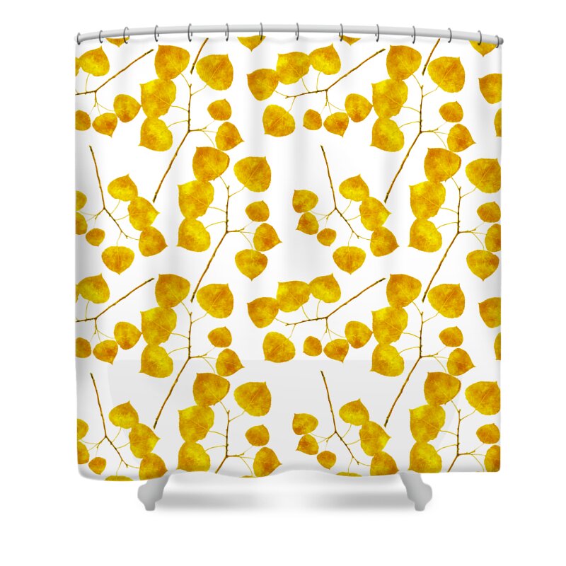 Aspen Tree Shower Curtain featuring the photograph Aspen Tree Leaf Art by Christina Rollo