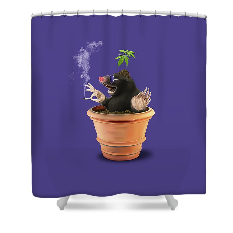 Illustration Shower Curtain featuring the digital art Pot colour by Rob Snow