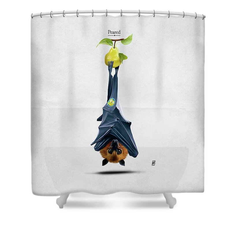 Illustration Shower Curtain featuring the digital art Peared by Rob Snow