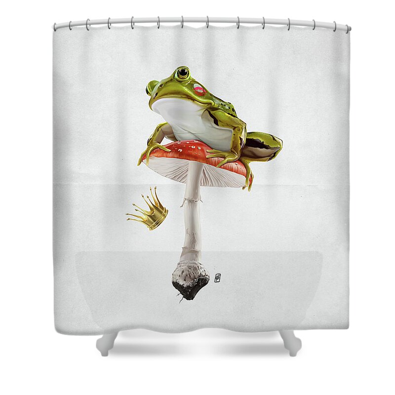 Illustration Shower Curtain featuring the digital art Kiss Wordless by Rob Snow